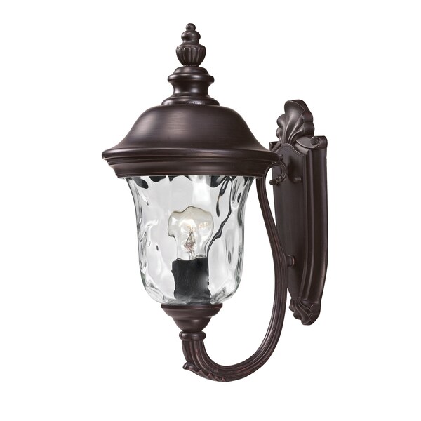 Z-Lite Armstrong Outdoor Wall Light, Bronze & Clear Waterglass 533S-RBRZ - main